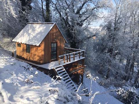 Cabane du voyageur en hiver